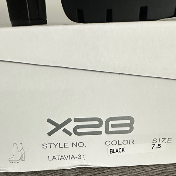 X2 Black High Heel Ankle Boots - Picture 2 of 3